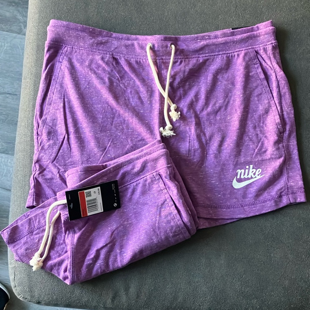 Nike Purple Drawstring Shorts
